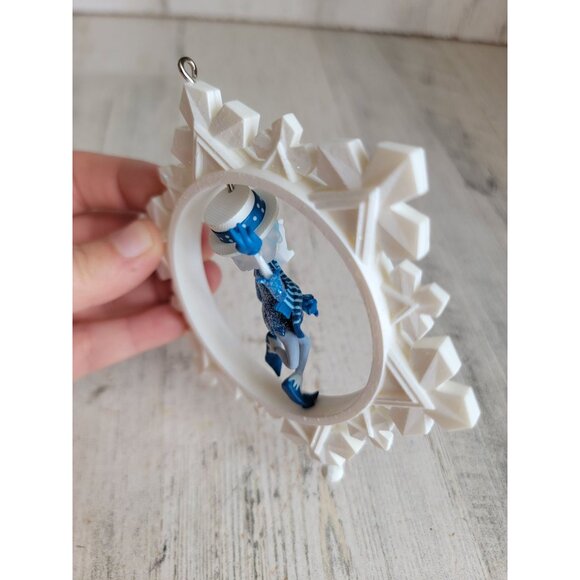 Hallmark snow mister spinning snowflake glitter ornament Xmas - Picture 6 of 6